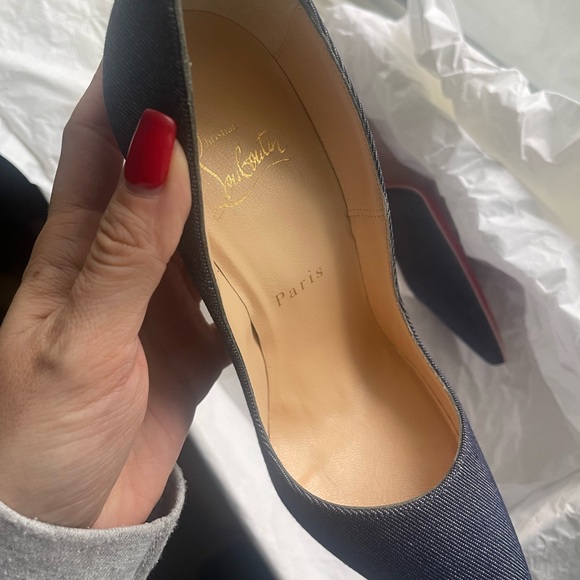 Unworn Christian Louboutin denim & pink So Kate heels, size 35.5. SO cute! - Picture 12 of 12